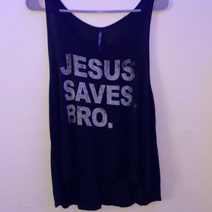 Jesus Saves Bro Tank Top